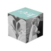 Liefde - Gouden Confetti - Trouwfoto's Kubus (Achter hoekig)