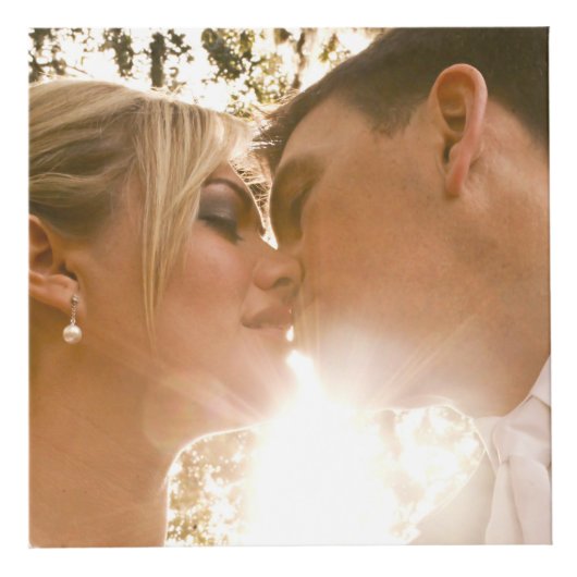 Liefde - Gouden Confetti - Trouwfoto's Kubus (Voorkant)