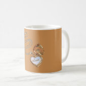 Liefde Gouden Hart Ketting Koffiemok (Voorkant rechts)