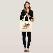 Liefde-graaf Grote Tote Bag (Voorkant (model))