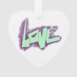 liefde graffiti paars groen mint typografie stippe ornament
