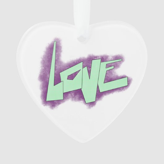 liefde graffiti paars groen mint typografie stippe ornament (voorkant)