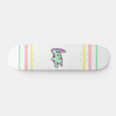 liefde graffiti paars groen mint typografie stippe persoonlijk skateboard (Horizontaal)