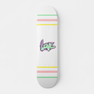 liefde graffiti paars groen mint typografie stippe persoonlijk skateboard