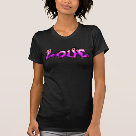 Liefde - Graffiti-stijl T-shirt (Voorkant)