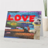 Liefde Graffiti wandkunst. Kaart (Voorkant)