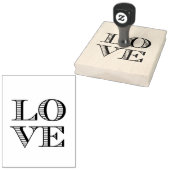 LIEFDE Grafische tekst Rubberstempel (Gestempeld)