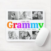 Liefde Grammy Colorful Rainbow 6 Foto Collage Muismat (Met muis)