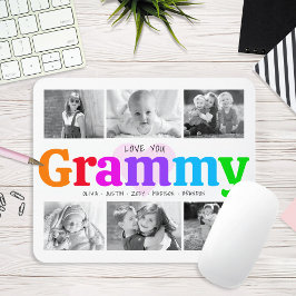 Liefde Grammy Colorful Rainbow 6 Foto Collage Muismat