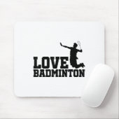 Liefde Graphic Badminton Speler Shuttle Speler Spo Muismat (Met muis)