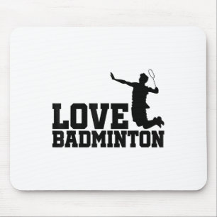 Liefde Graphic Badminton Speler Shuttle Speler Spo Muismat