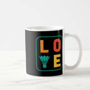 Liefde Graphic Dminton Speler Shuttle Speler Sport Koffiemok