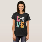 Liefde Grappig Paard Boho Paardrijden T-shirt (Voorkant volledig)