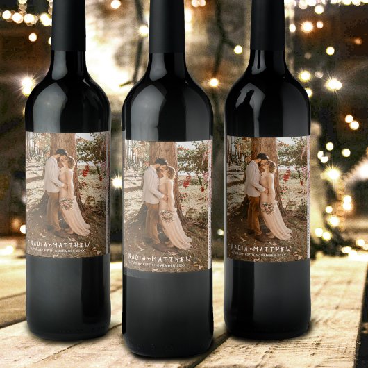 Liefde gras bessen schets herfst bruiloft wijn etiket