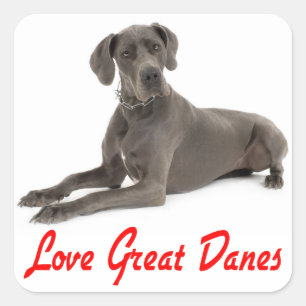Liefde Great Dane Puppy Hond Sticker / Zegel