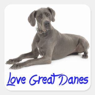 Liefde Great Dane Puppy Hond Sticker / Zegel
