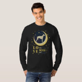 Liefde Greyhound Windhond naar de maan T-shirt (Voorkant volledig)