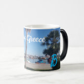 Liefde Griekenland Monogram  Magische Mok (Voorkant rechts)