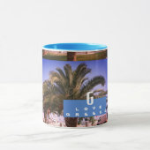 Liefde Griekenland Monogram Palmbomen Zomer Mok (Midden)