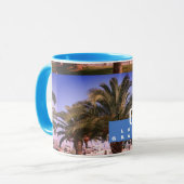 Liefde Griekenland Monogram Palmbomen Zomer Mok (Voorkant links)