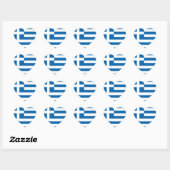 Liefde Griekenland Vlag, Grieks Hart Kunstwerk Sti Sticker (Vel)