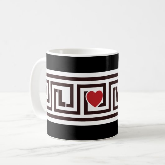 Liefde Griekse sleutel Koffiemok (Voorkant links)