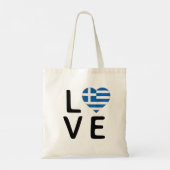 Liefde - Griekse vlag Tote Bag (Achterkant)