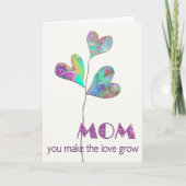 Liefde groeien feestdagen kaart (Voorkant)