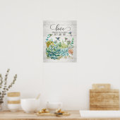 Liefde groeit beste kolibrie poster (Keuken)