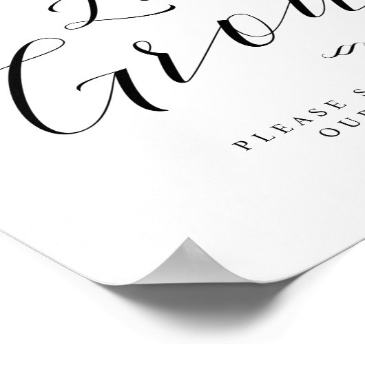 Liefde groeit bloeiend Petal Guest Board bruiloft  Poster (Hoek)