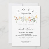 Liefde groeit Elegant Bloemen Baby shower Kaart (Voorkant)