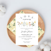 Liefde groeit Elegant Bloemen Baby shower