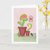 Liefde Groeit Hier: Eigenzinnige Potted Planten Kaart (Gele Bloem)