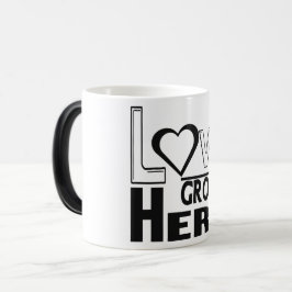 liefde groeit hier magische mok