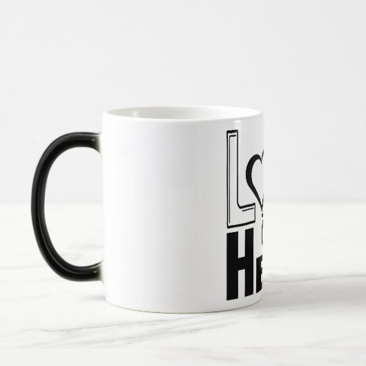 liefde groeit hier magische mok (Links)