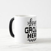 liefde groeit hier magische mok (Voorkant links)