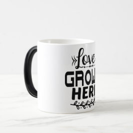 liefde groeit hier magische mok