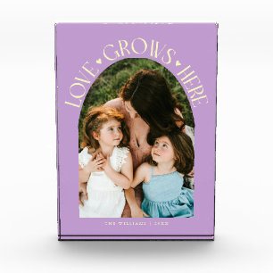 Liefde groeit hier Moderne boog citroenwisteria Fotoblokken