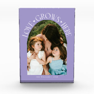 Liefde Groeit Hier Moderne Boog Sering Fotoblokken