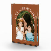 Liefde Groeit Hier Moderne Boog Terracotta Fotoblokken (Rechts)