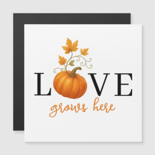 Liefde groeit hier   pompoen belettering herfstmag