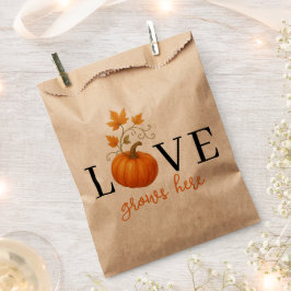 Liefde groeit hier | Pompoenlettering herfst Bedankzakje