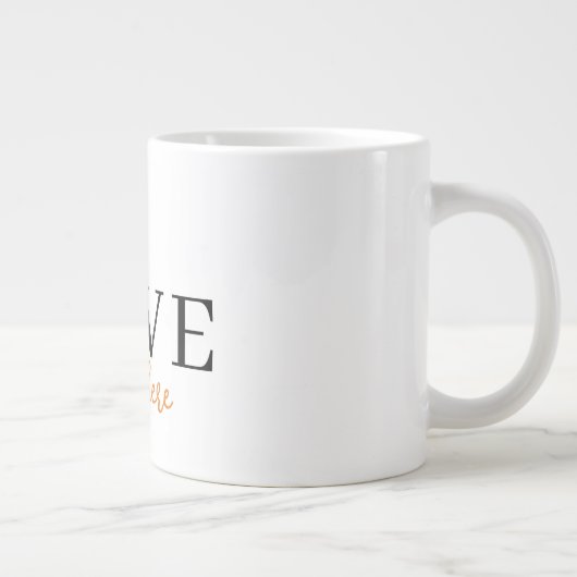 Liefde groeit hier | Pompoenlettering herfst Grote Koffiekop (Rechts)