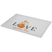 Liefde groeit hier | Pompoenlettering herfst Snijplank (Hoek)