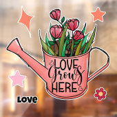 Liefde groeit hier raamsticker (Vel 2)