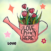 Liefde groeit hier raamsticker (Vel 3)