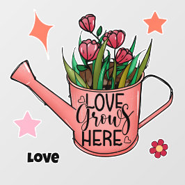 Liefde groeit hier raamsticker