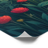 Liefde groeit hier romantische hartkunst poster (Hoek)