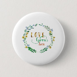 Liefde-groeit-hier Ronde Button 5,7 Cm