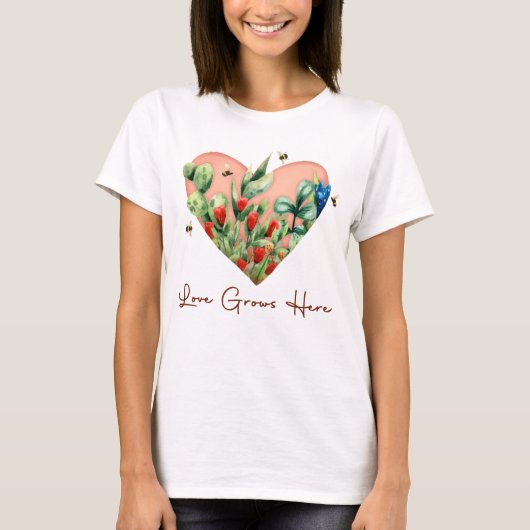 Liefde groeit hier t-shirt (Voorkant)